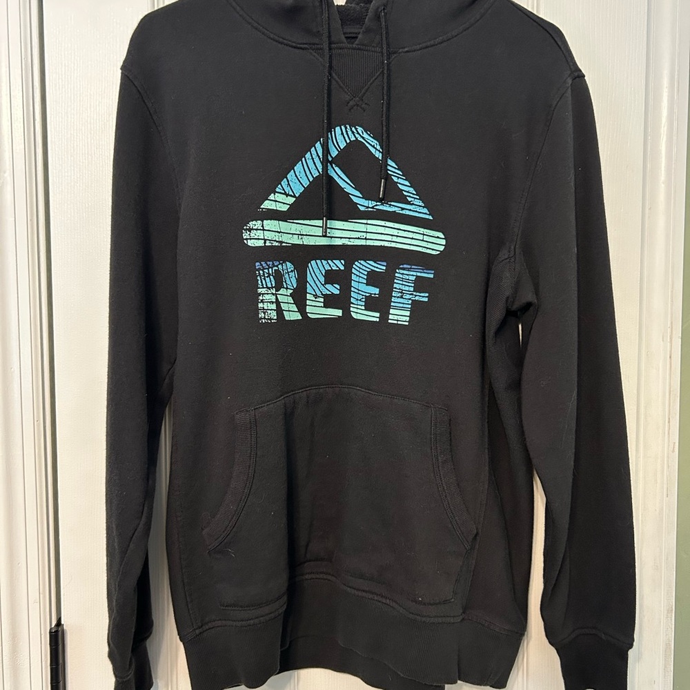 Reef Black and Blue Graphic Hoodie for Men